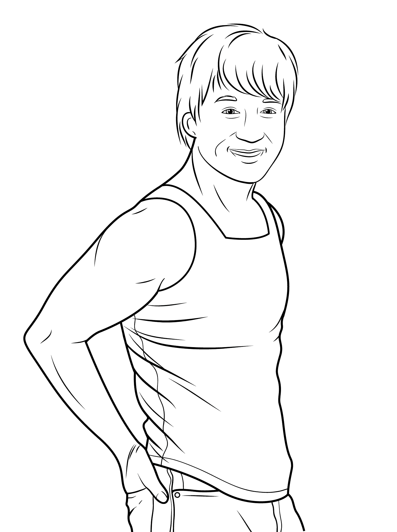 Jackie Chan Celebrity Coloring Page