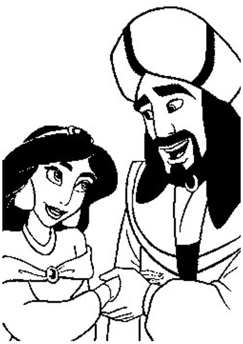Jafar And Jasmine Disney Sa2c1 Coloring Page