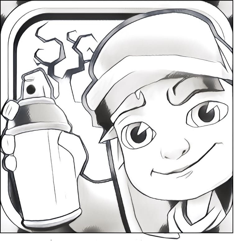 Jake Subway Surfers Coloring Page