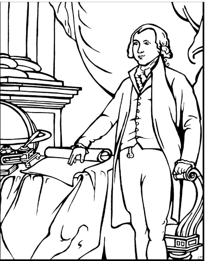 James Madison Coloring Page