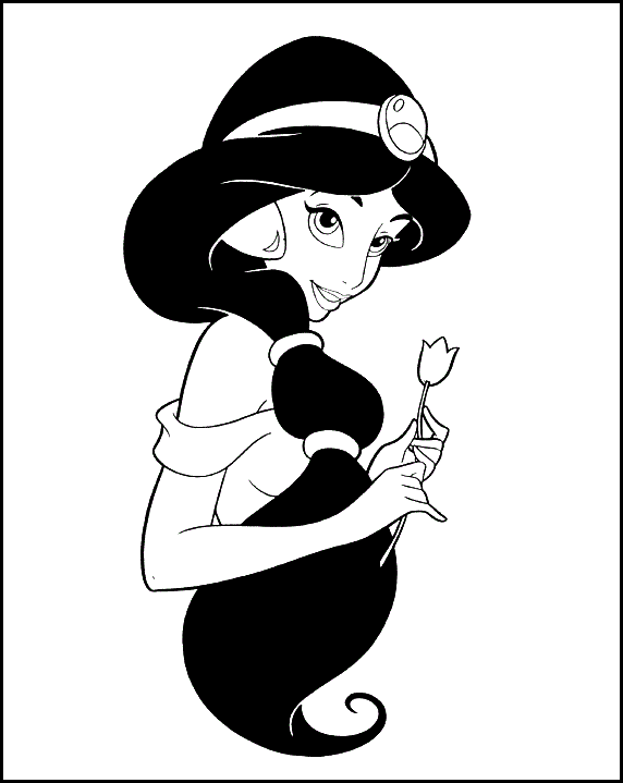 Jasmine And Tulip Disney S4d72 Coloring Page