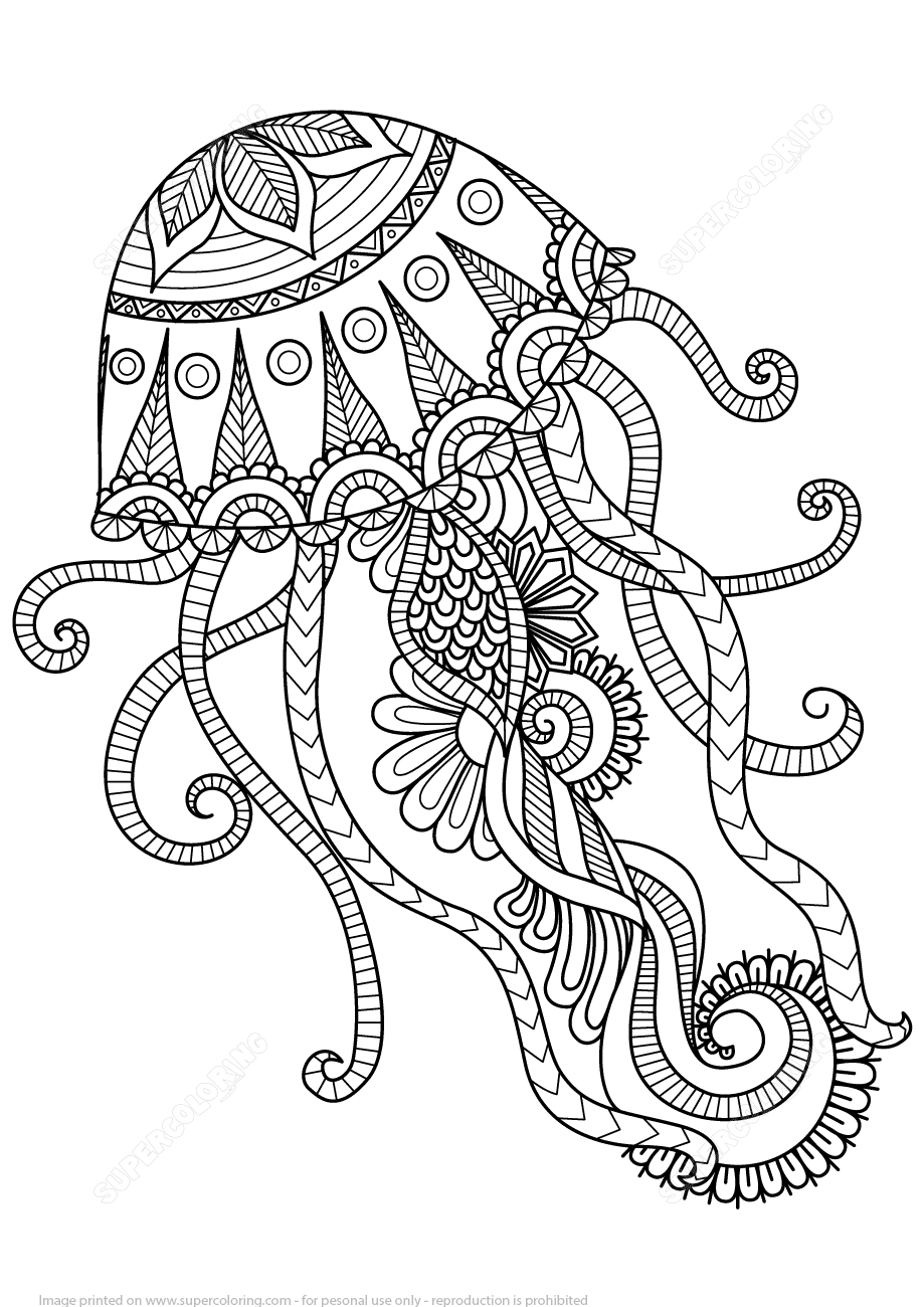 Jellyfish Zentangle Adults