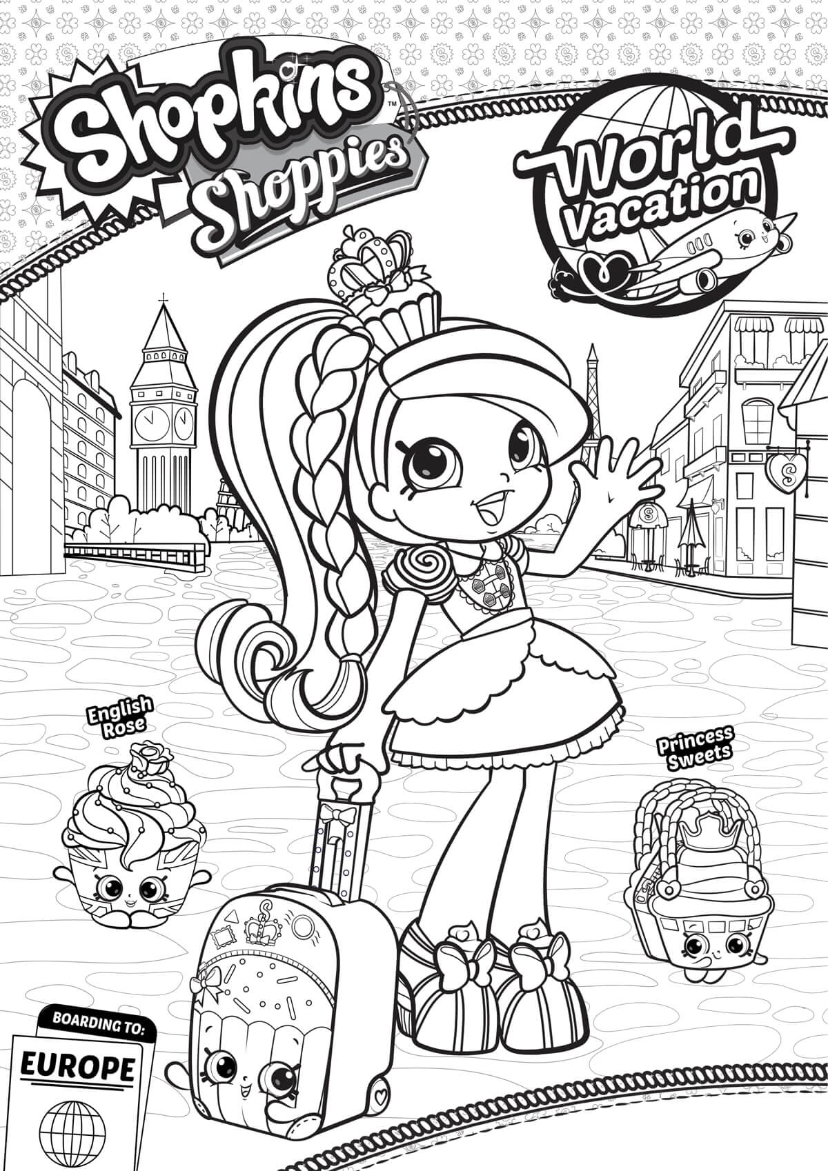 Jessicake Vacation Coloring Page