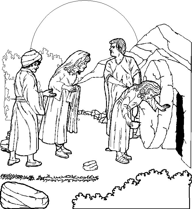 Jesus Resurrection – Religious Easters Coloring Page