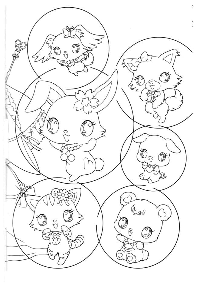 Jewelpets 7 Coloring Page