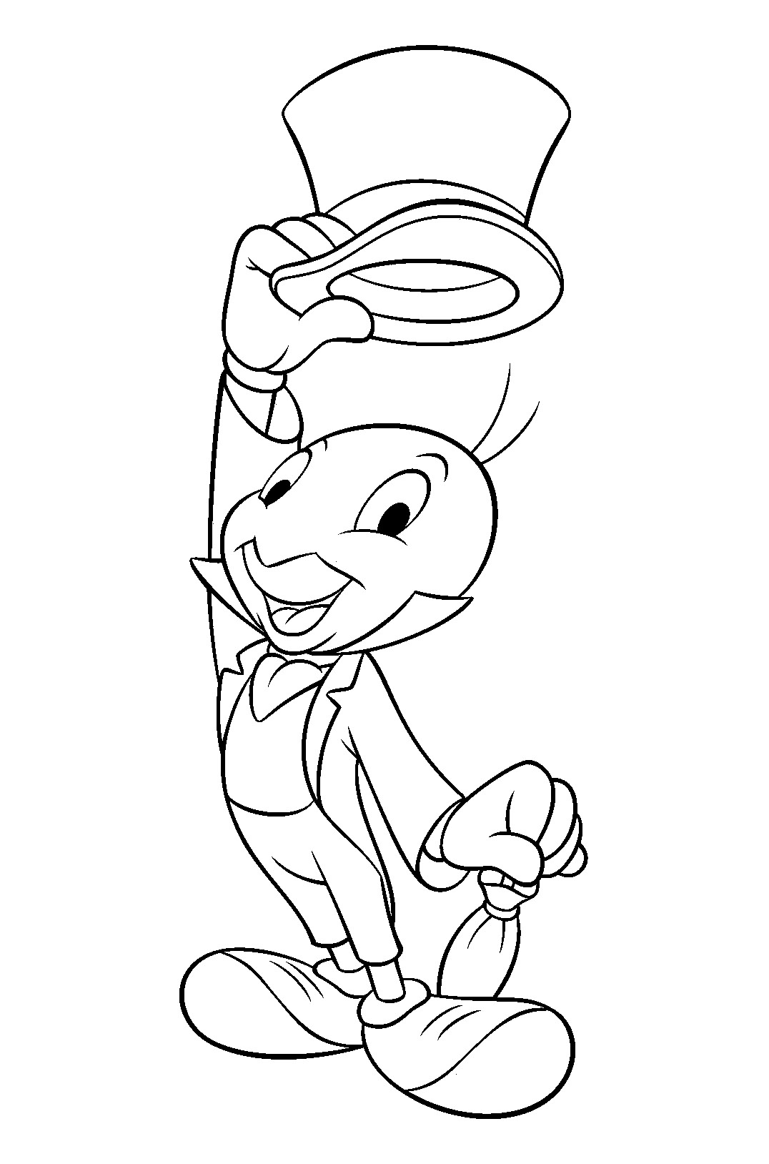 Jiminy Cricket In Pinocchio Coloring Page