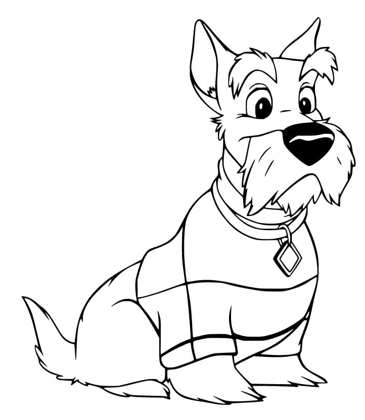 Jock is Smiling Coloring Page