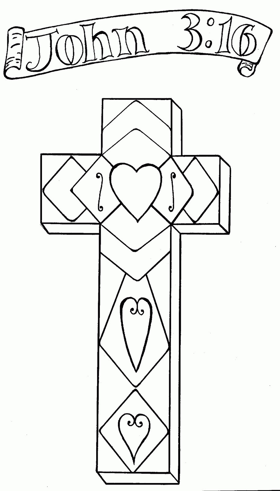 John 3:16 – Religious Easters Coloring Page