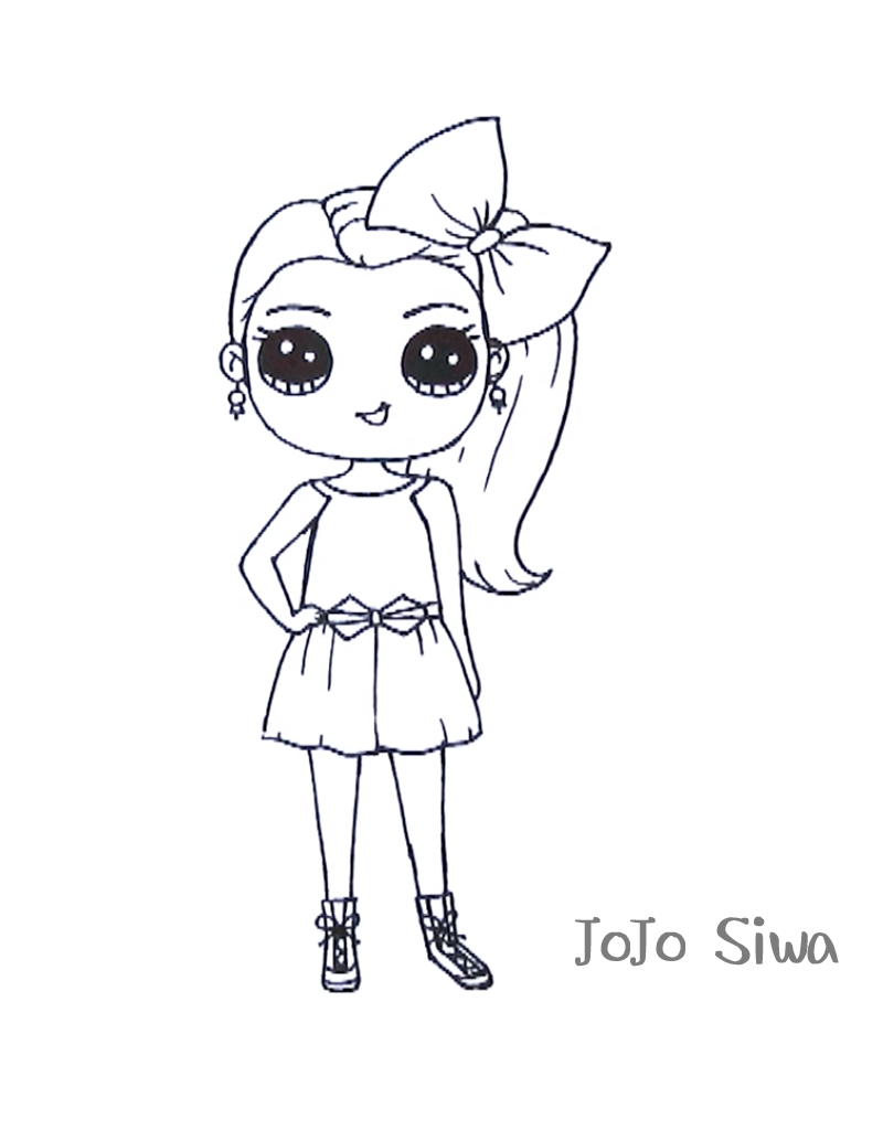 Jojo Siwa Cute Coloring Pages   Coloring Cool