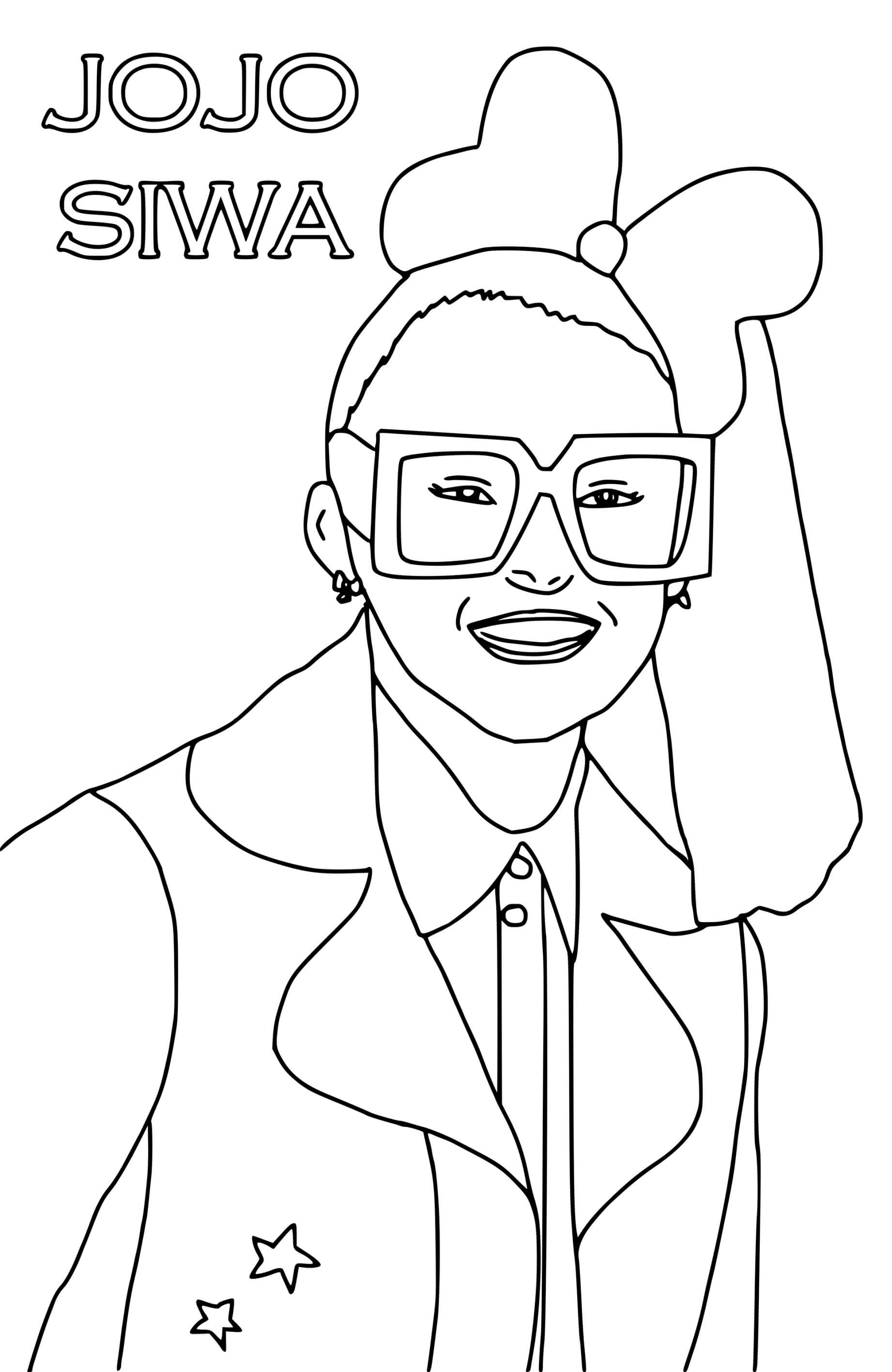 Jojo Siwa With Glasses Coloring Pages   Coloring Cool