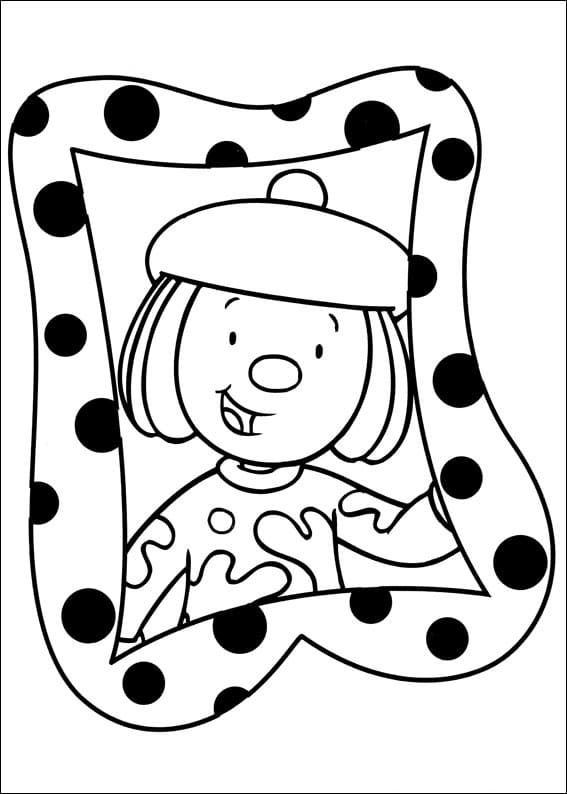 JoJo Tickle Smiling Coloring Page