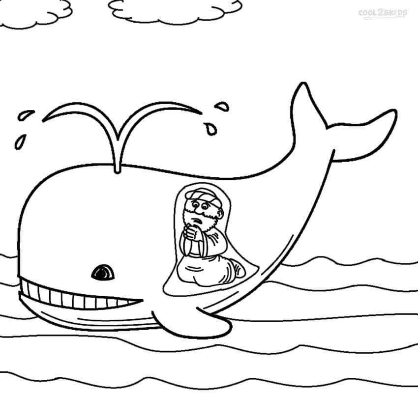 Jonah and the Whale 1 Cool Coloring Page