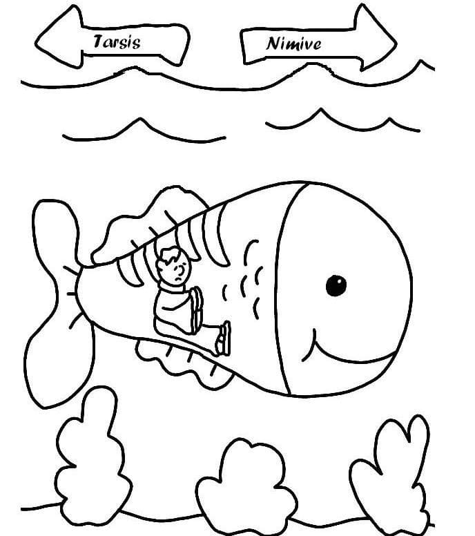 Jonah and the Whale 10 Cool Coloring Page