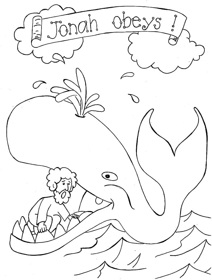 Jonah and the Whale 16 Cool Coloring Page