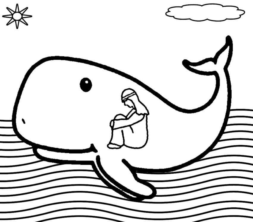 Jonah and the Whale 20 For Kids Coloring Page
