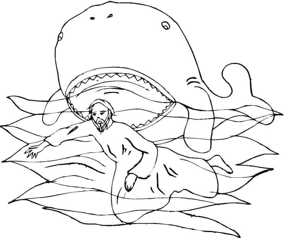 Jonah and the Whale 5 Cool Coloring Page