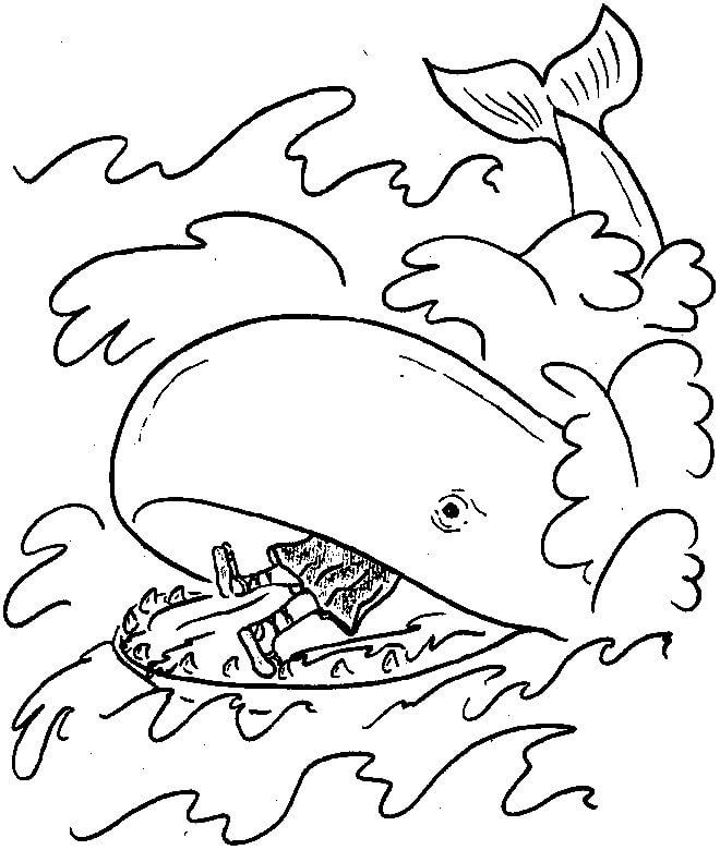 Jonah and the Whale 7 Cool Coloring Page