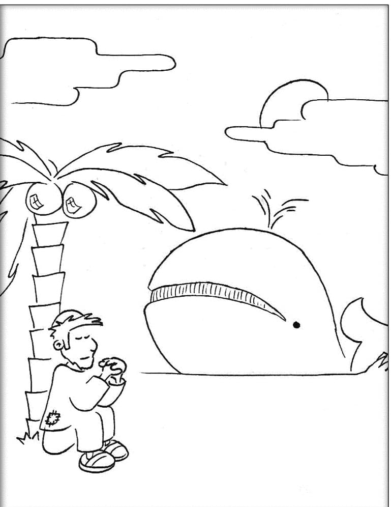 Cool Jonah and the Whale 9 Coloring Page