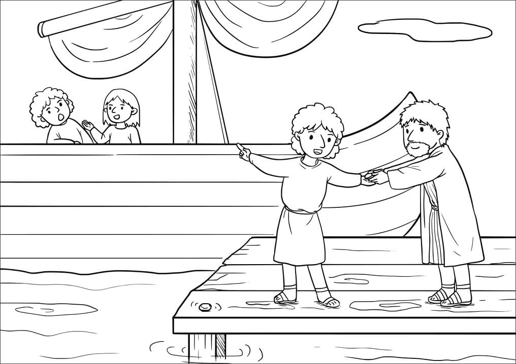 Jonah Went down to Joppa Cool Coloring Page