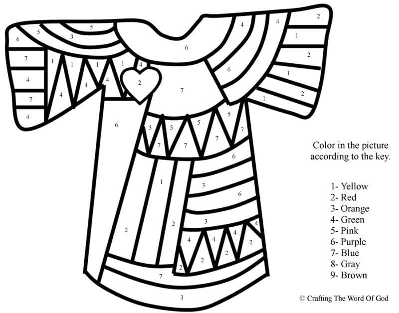 Joseph’s Coat of Many Colors For Kids Coloring Page