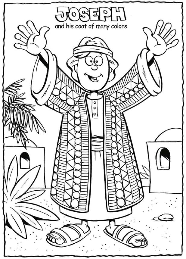 Cool Joseph and His Coat Coloring Page