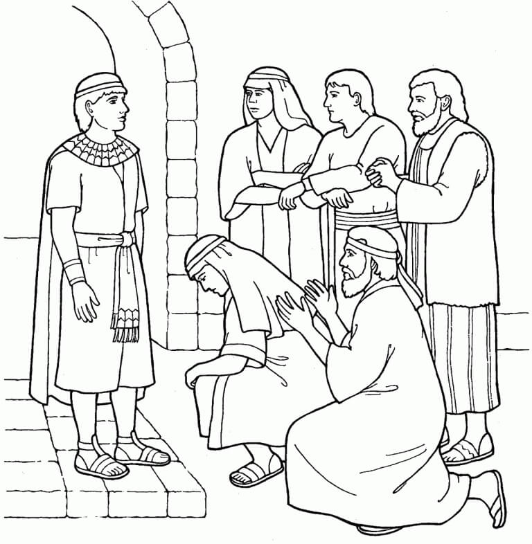 Joseph Bible Story 2 Cool Coloring Page
