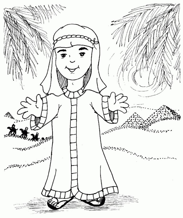 Joseph Bible Story Cool Coloring Page