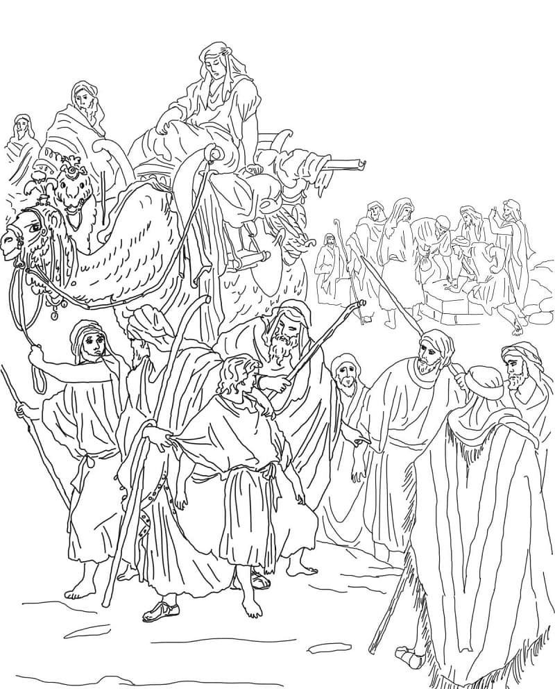 Joseph is Sold into Slavery Cool Coloring Page