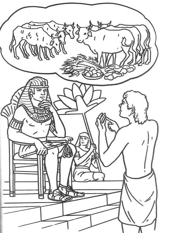 Joseph Livestock Bible For Kids Coloring Page