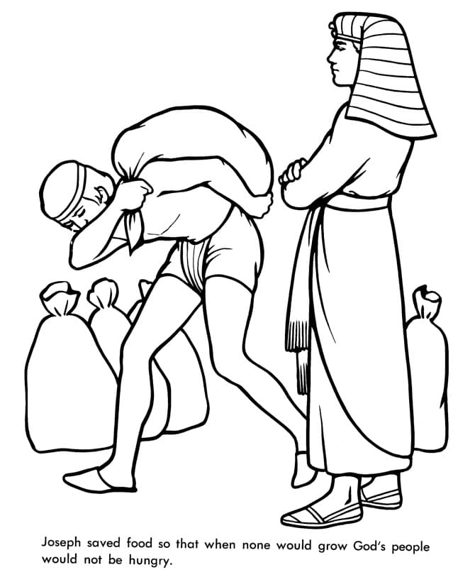 Joseph Saved Food Cool Coloring Page