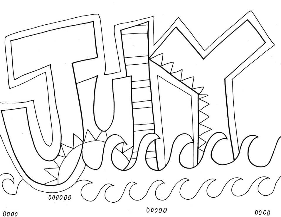 July 2 Coloring Page