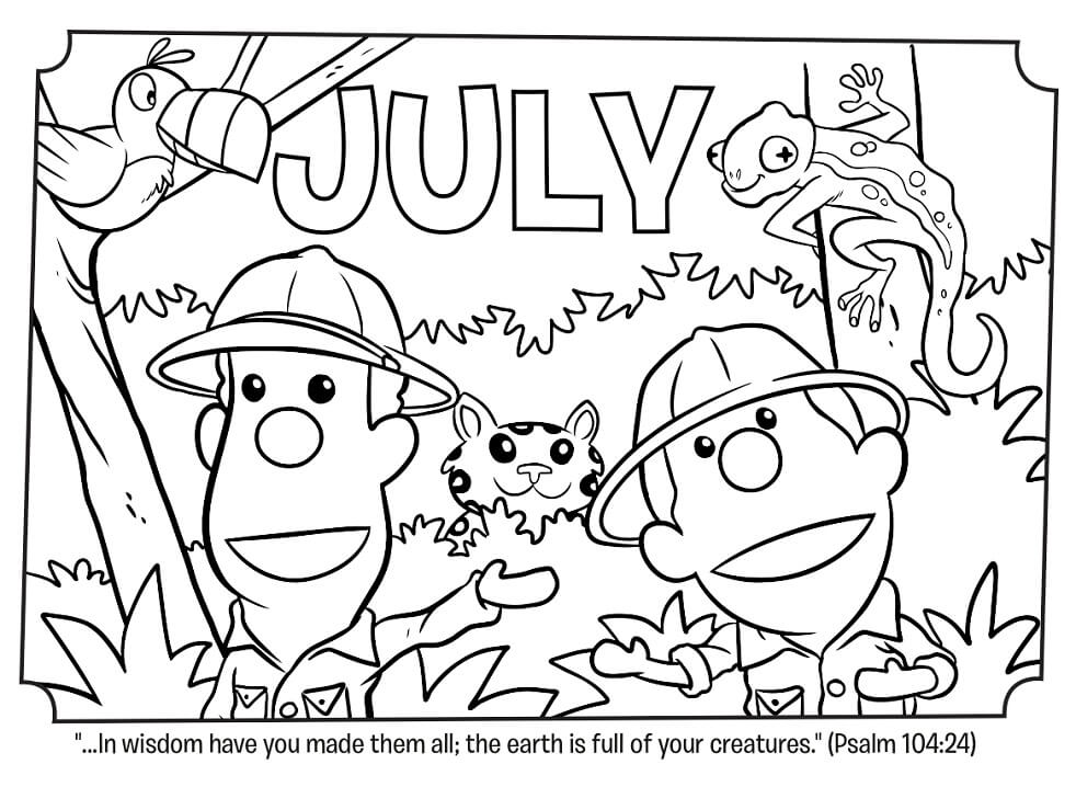 July 3 Coloring Page