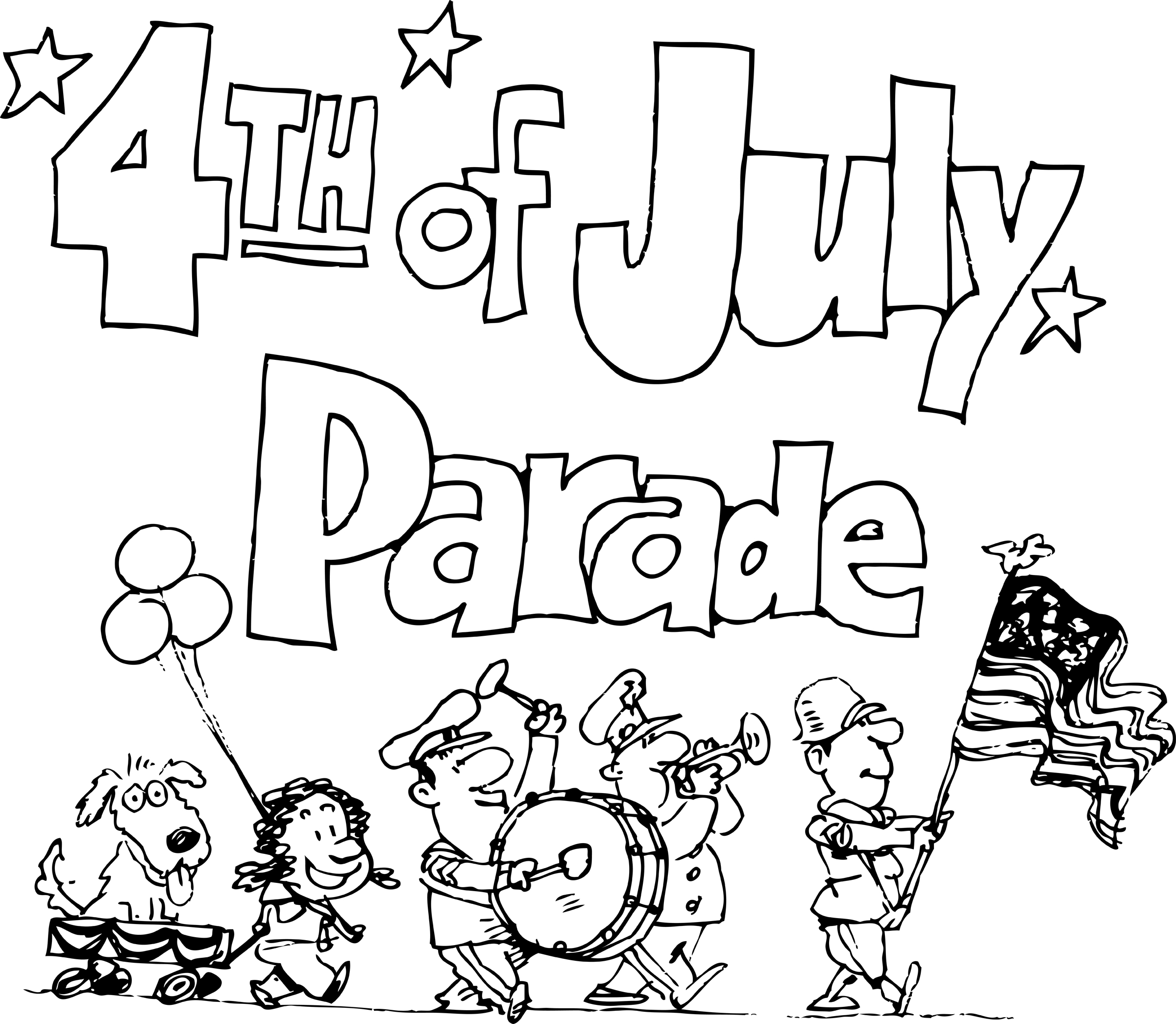 July 4th Parades Coloring Page