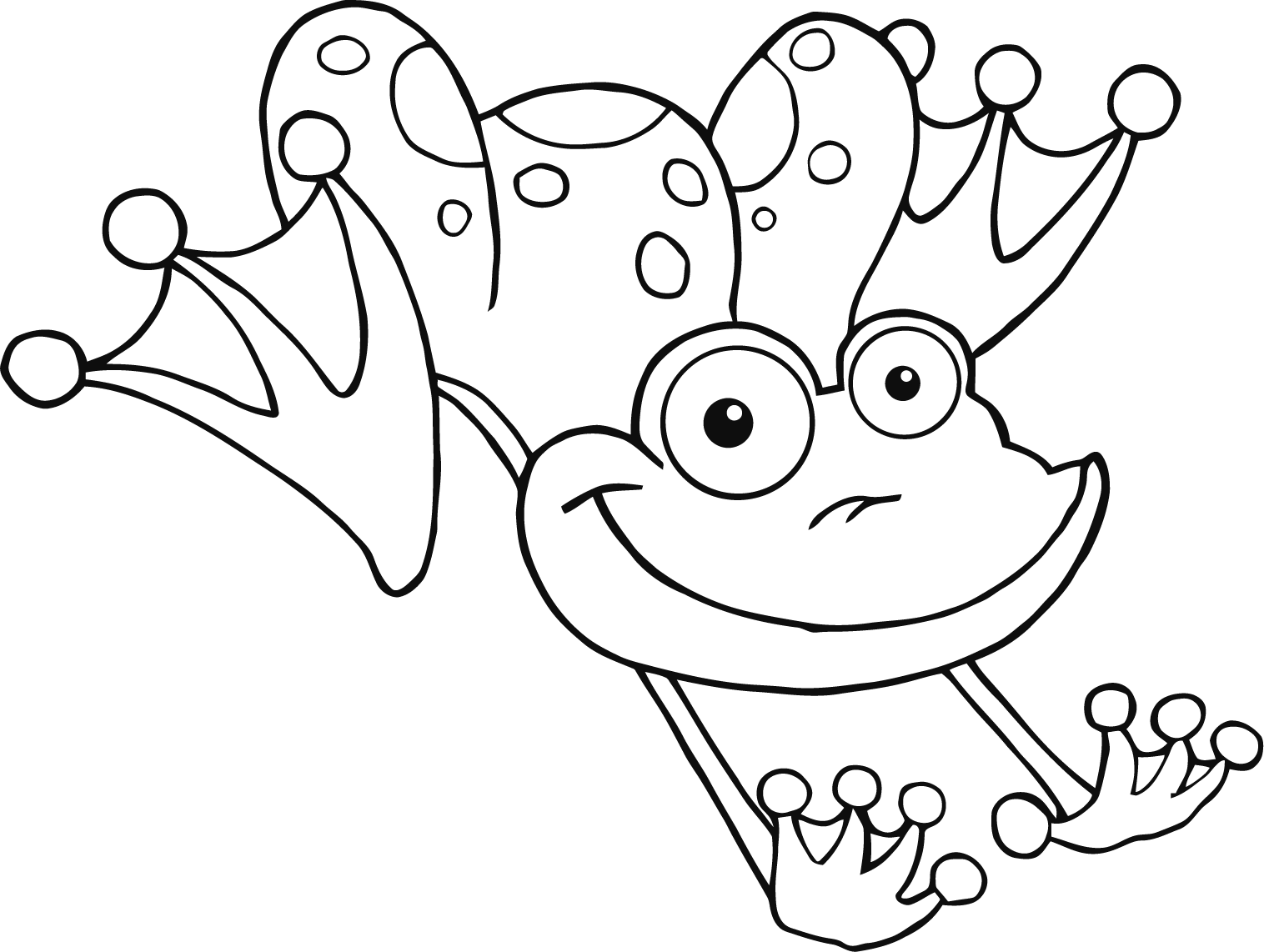 Jumping Toad Coloring Page