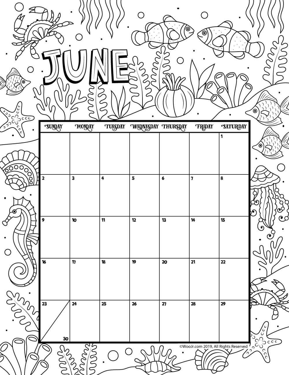 June Calendar Month