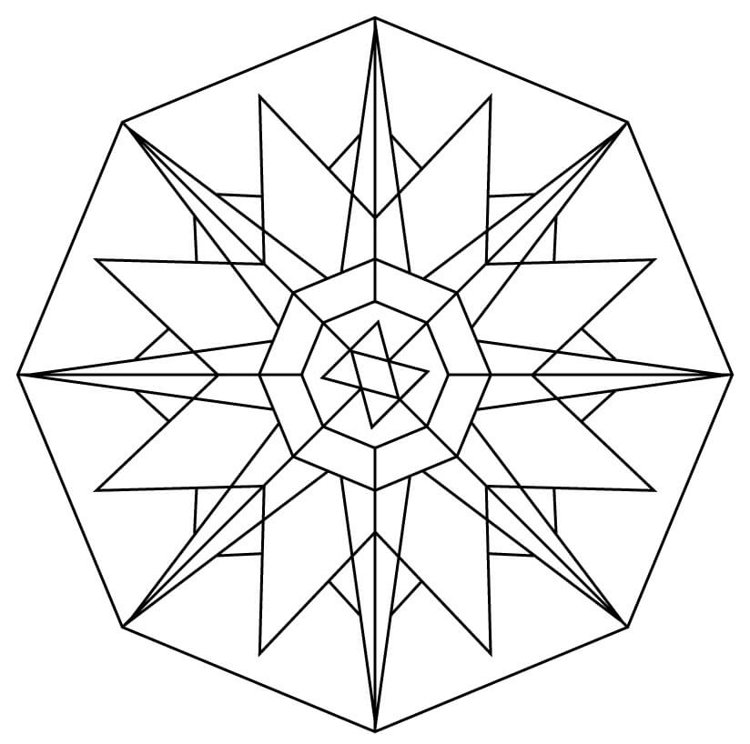 Kaleidoscope 1 Coloring Page