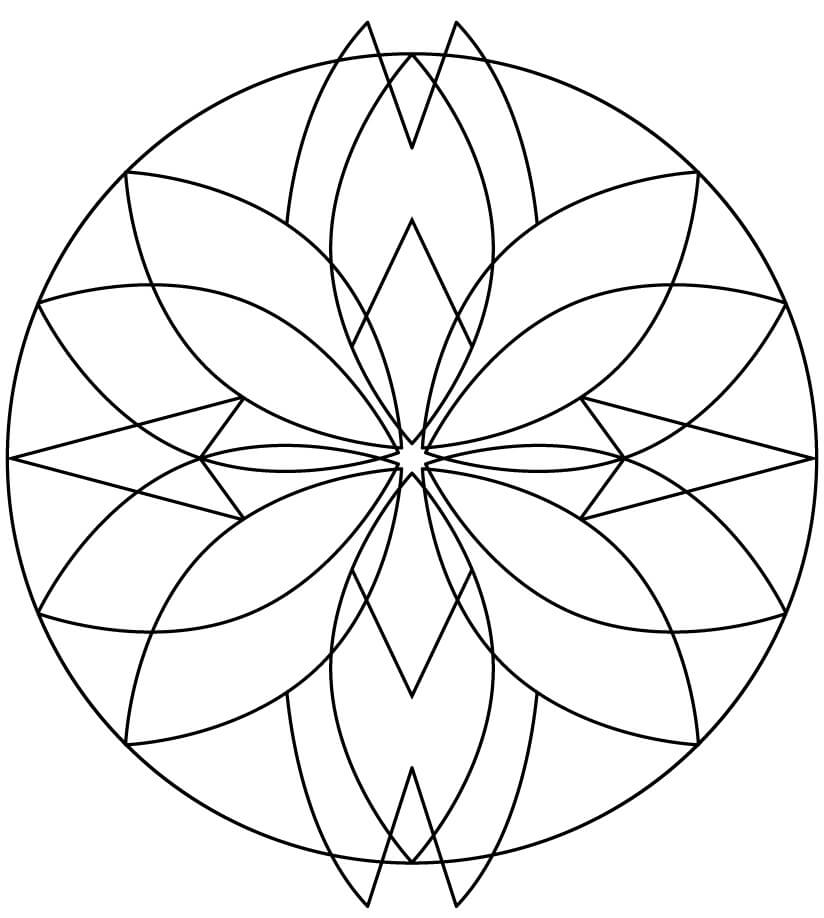 Kaleidoscope 3 Coloring Page