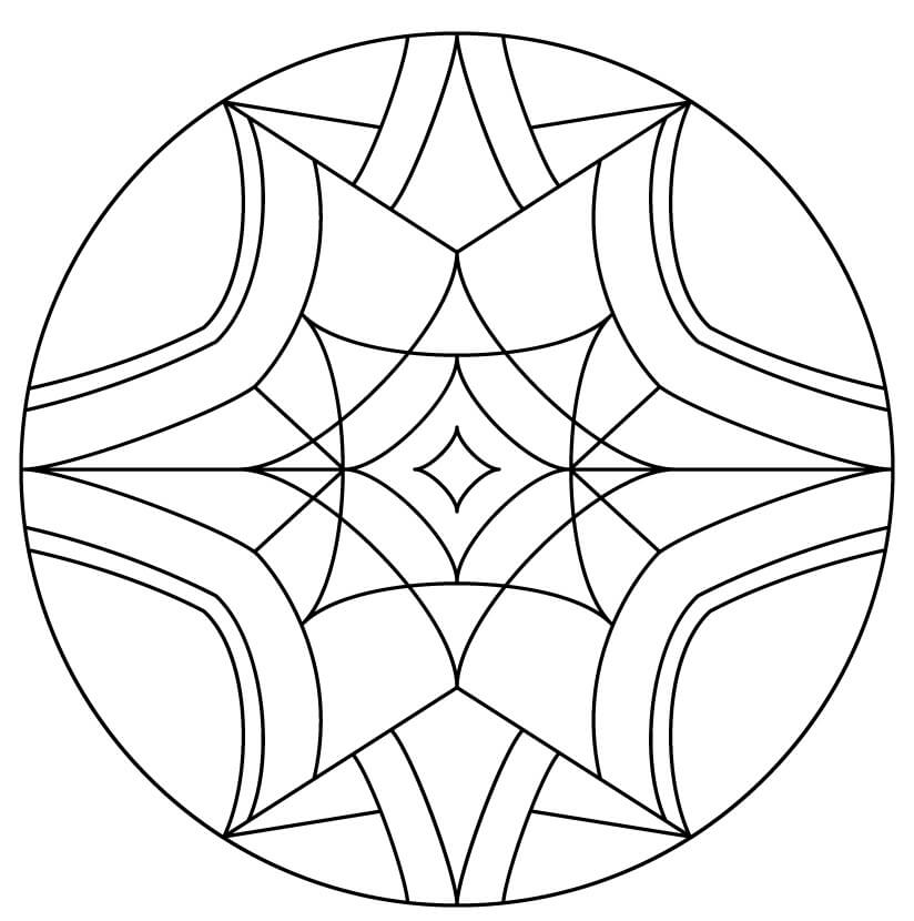 Kaleidoscope 4 Coloring Page