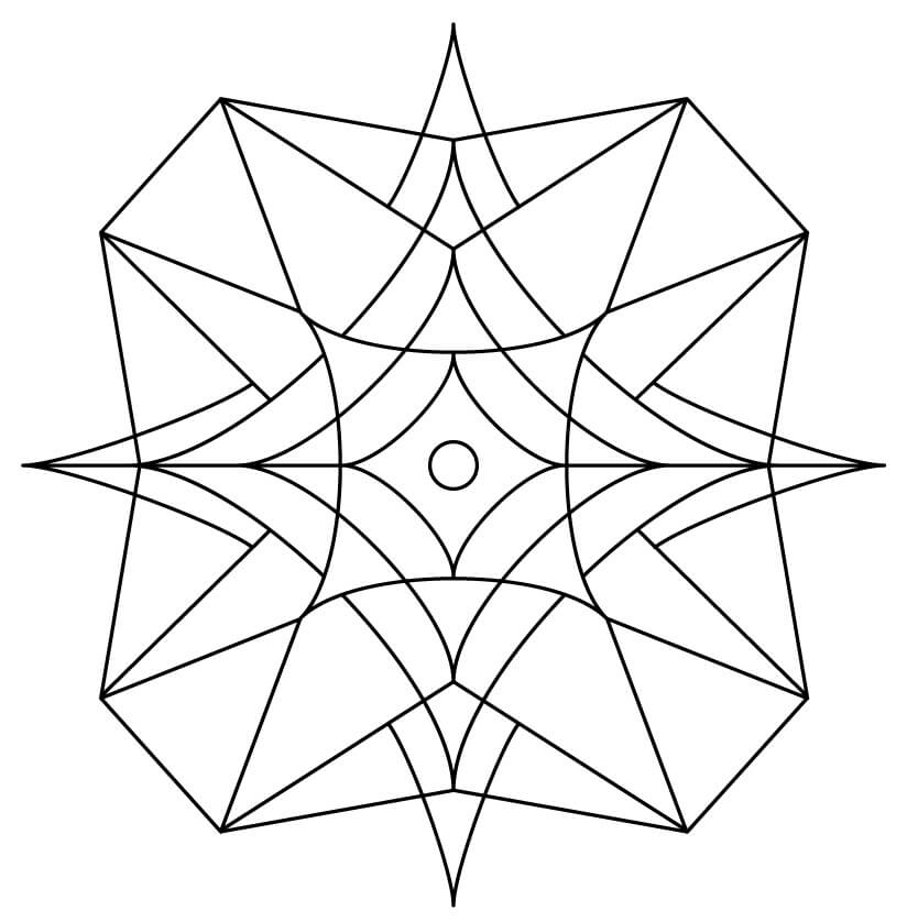 Kaleidoscope 5 Coloring Page