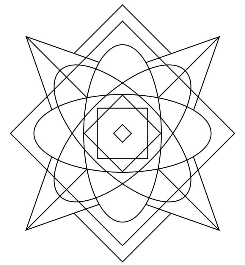Kaleidoscope 6 Coloring Page
