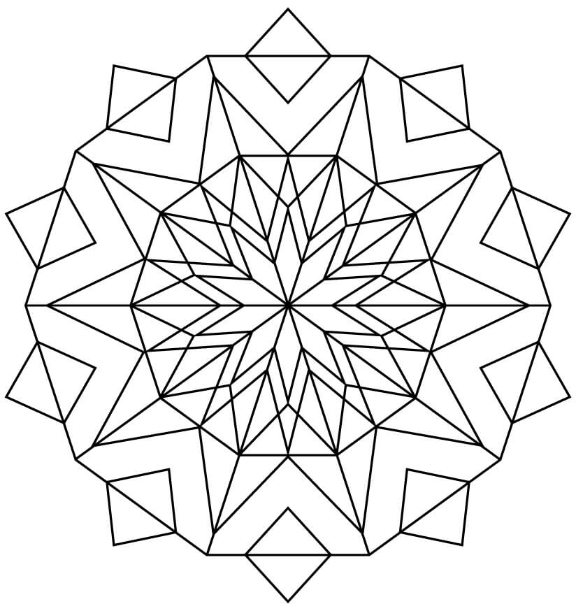 Kaleidoscope 7 Coloring Page