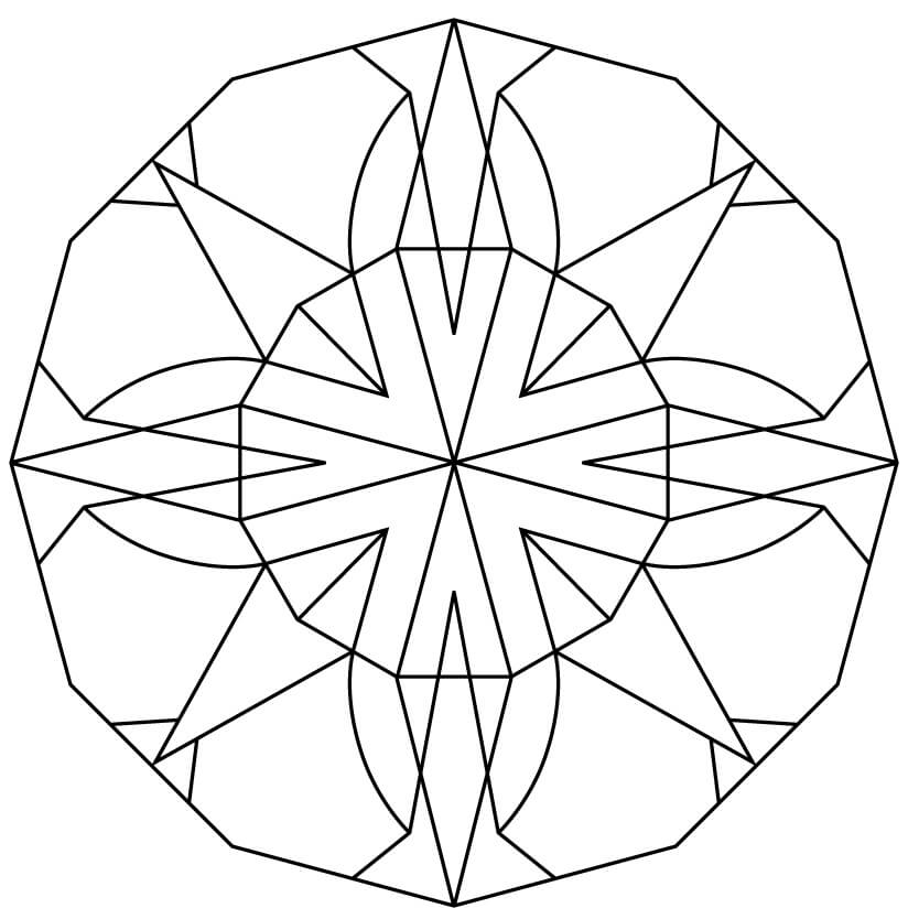 Kaleidoscope Coloring Page