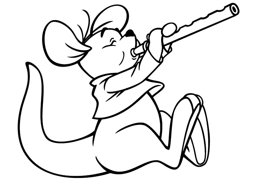 Kangaroo Playing Flute