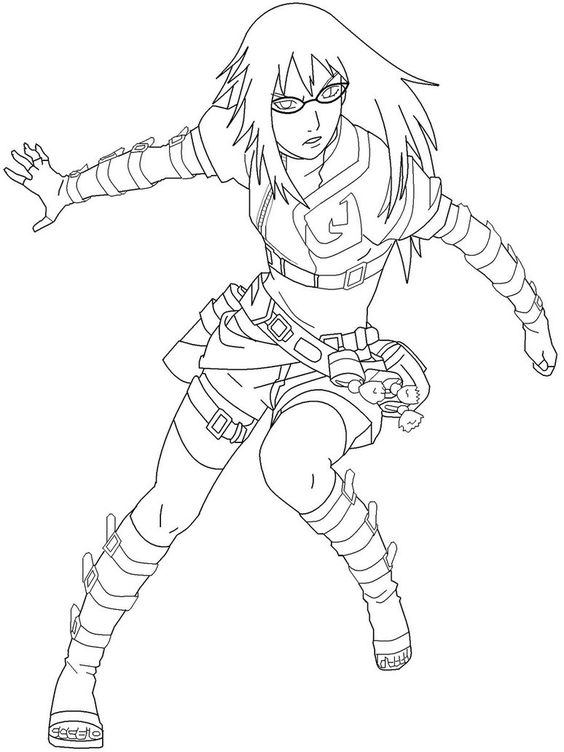 karin in naruto shippuden coloring pages coloring cool