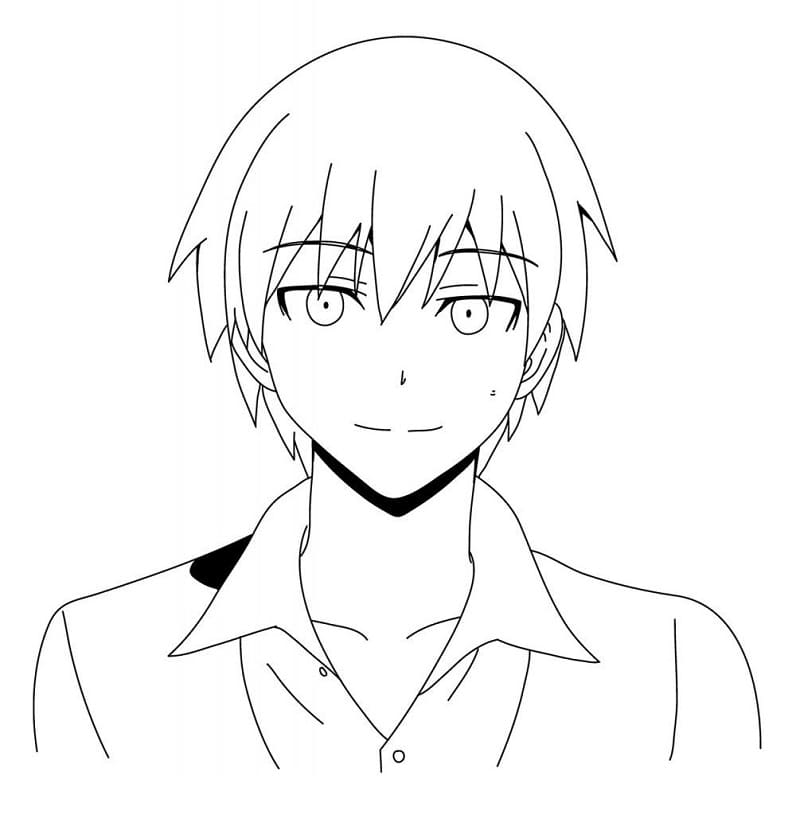 Karma from Assassination Classroom Coloring Page