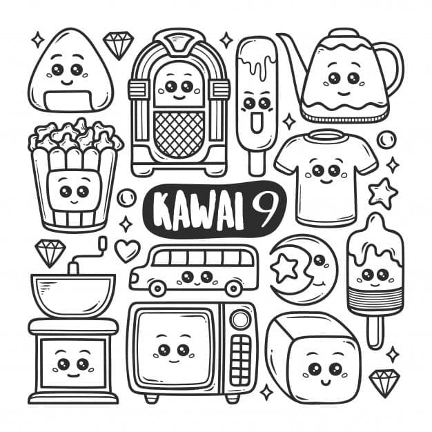 Kawaii Aestheics Coloring Page