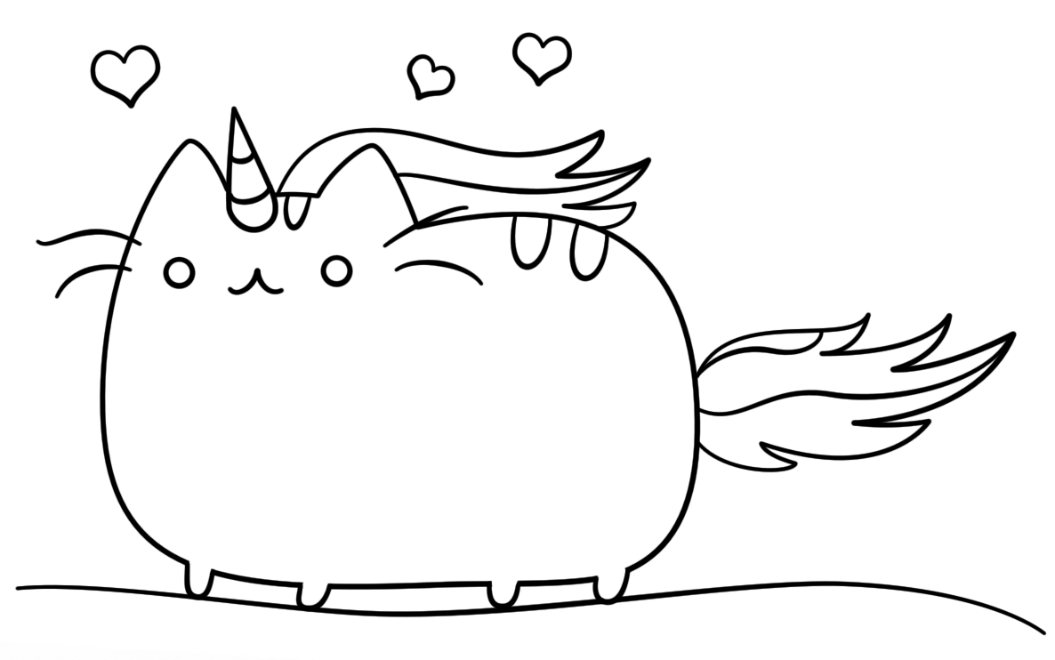 Kawaii Cat Unicorn Coloring Pages   Coloring Cool