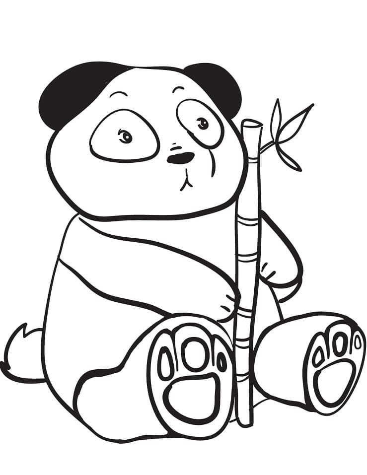 Kawaii Panda Coloring Page