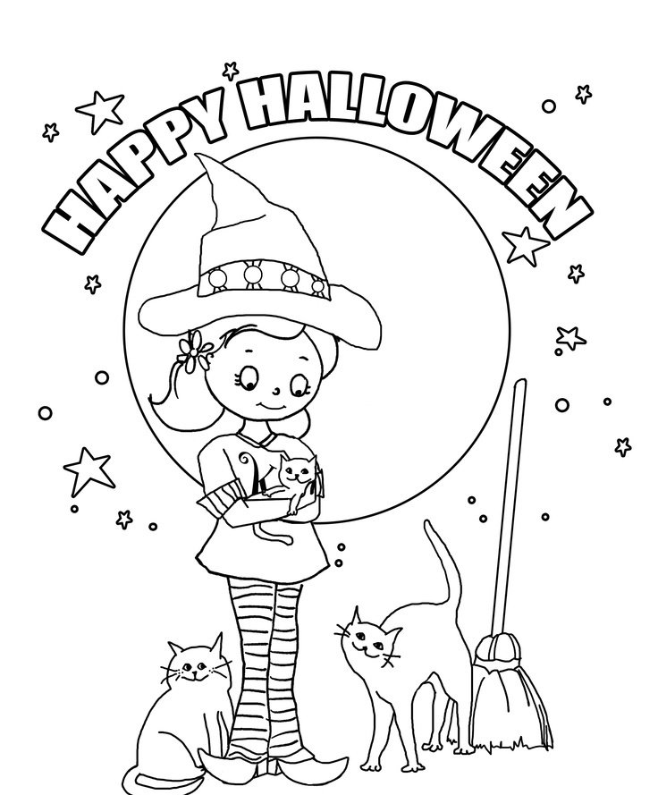 Kensie Cook Halloween Preschool Printable Coloring Page