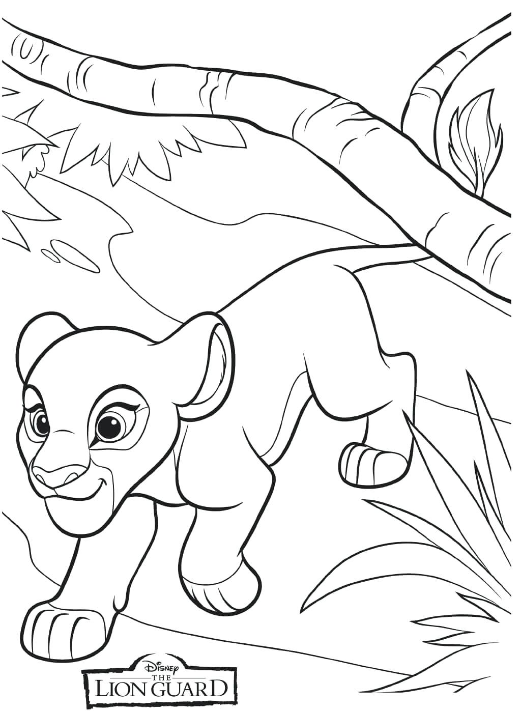 Kiara Lion Guards Coloring Page
